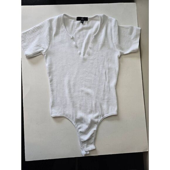 Missguided Bodysuit White Sz 2 - Picture 1 of 7